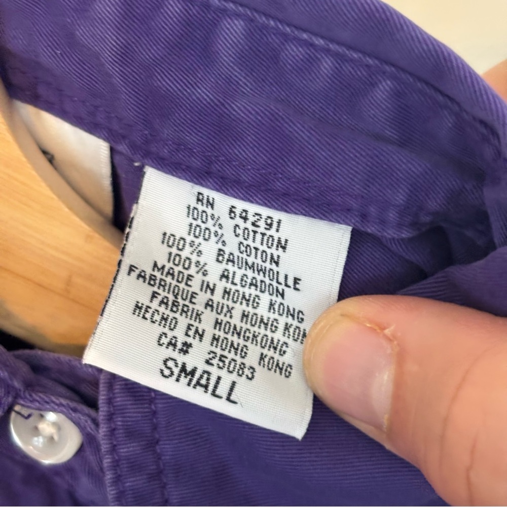 Vintage Disney Store Purple Button Up Seven Dwarfs Embroidered Shirt Women Small - Picture 8 of 10